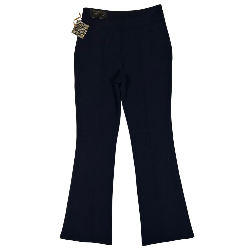 Christian Siriano New York Navy Sailor Button High Rise Straight Leg Pants S - Picture 6 of 11